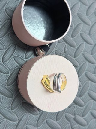 Anillo Tous Oso Corazón Oro y Plata