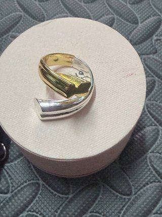 Anillo Tous Oso Corazón Oro y Plata