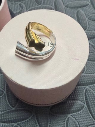 Anillo Tous Oso Corazón Oro y Plata