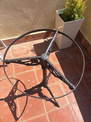 Pie de mesa forja negro
