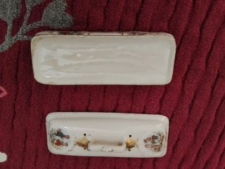 Cajita porcelana antigua dibujos