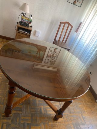 Mesa de salón madera maciza