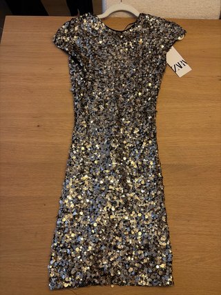 Vestido Zara fiesta lentejuelas S