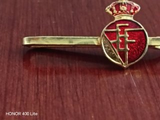 Pasador Corbata Vintage RFEF Oro y Rojo