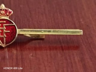 Pasador Corbata Vintage RFEF Oro y Rojo