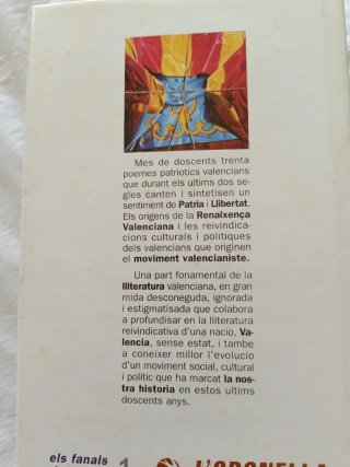 Poesia patriotica valenciana antologia 1808-1996