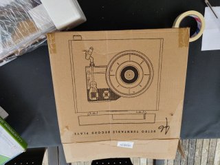 Tocadiscos Retro A6 Marrón/Beige