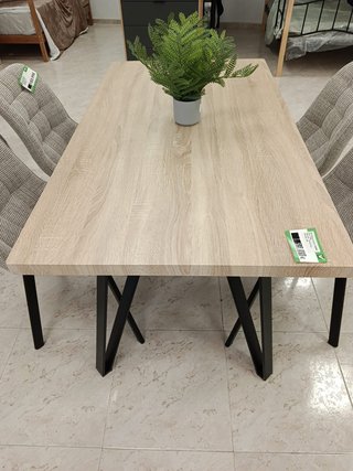 Mesa Comedor Madera y Metal 140x80cm