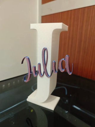 Letra 3D Personalizada Elena Beige/Verde