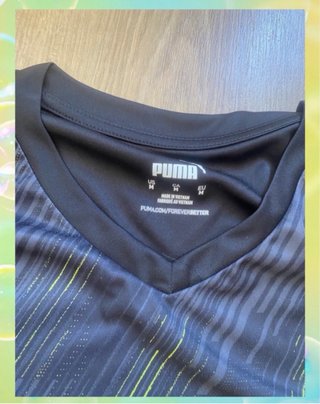 Camiseta Puma Hombre Talla M Negra y Verde