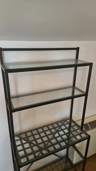 Estantería Metal Negra Cristal URGE MUDANZA