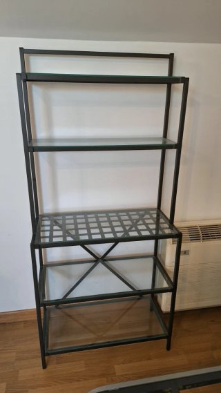 Estantería Metal Negra Cristal URGE MUDANZA