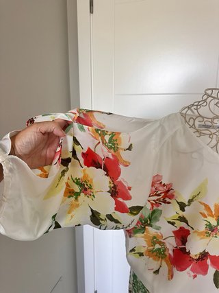 Vestido kimono satén estampado floral