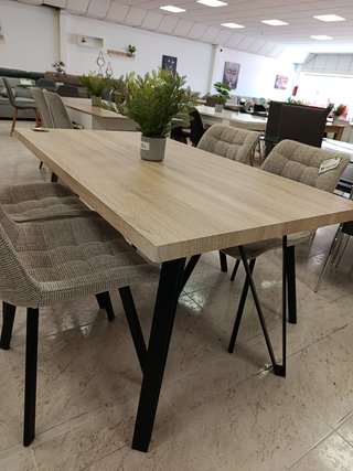 Mesa Comedor Madera y Metal 140x80cm