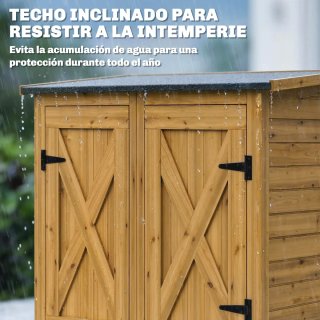 Caseta Jardín Madera 115x53x156 cm