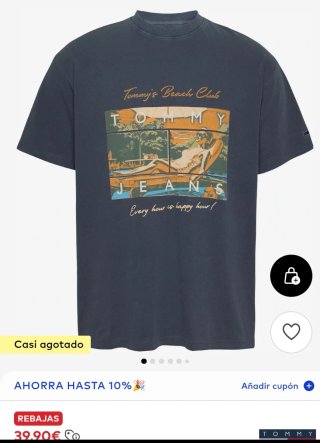 Camiseta Tommy Jeans Beach Club Talla M