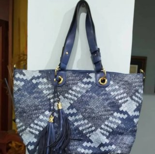 Bolso de mano tonos azules