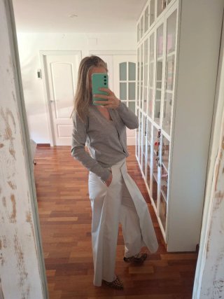 Pantalón Zara tipo pareo beige nuevo