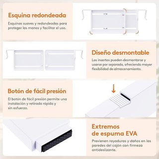 6 Separadores Cajones Ajustables