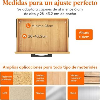 6 Separadores Cajones Ajustables