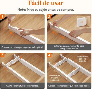 6 Separadores Cajones Ajustables