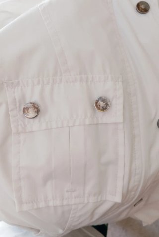 Chaqueta Zara Basic Blanca Militar