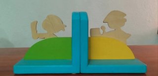 Sujetalibros Piratas Madera Infantiles (Pack 2)