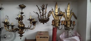 Lámparas de cristal y metal variadas