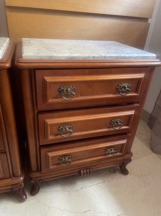 Comodini vintage in legno e marmo