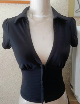 Top Camisero con Cierre Corchetes Talla XS