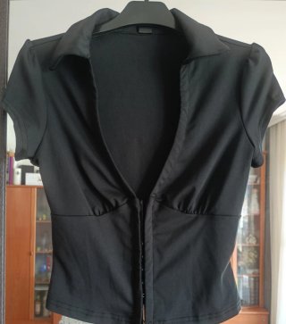 Top Camisero con Cierre Corchetes Talla XS