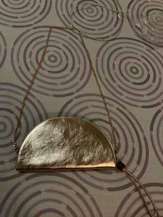BOLSO DE CEREMONIA/FIESTA DORADO DE PIEL VEGANA