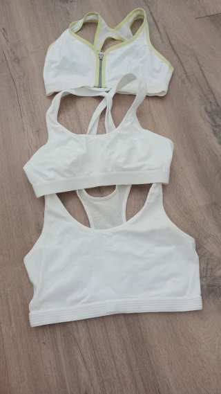 3 Sujetadores Deportivos Shock Absorber Blancos