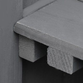 Armario Almacenamiento Jardín Madera Gris