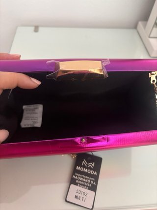 Bolso de fiesta metalizado arcoíris