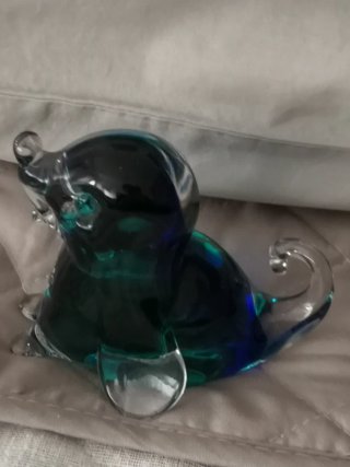 Vetro di Murano Pesce e cane.