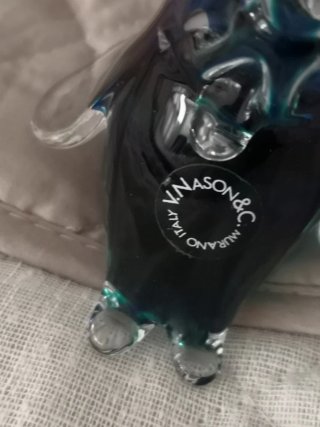 Vetro di Murano Pesce e cane.