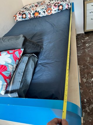 Cama nido madera con dos colchones y cajones