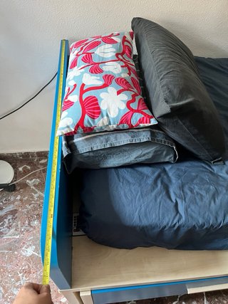 Cama nido madera con dos colchones y cajones