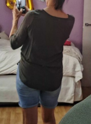 Camisa manga 3/4 gris