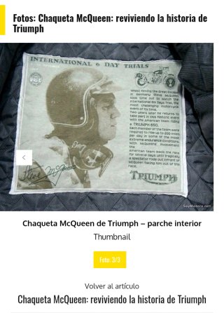 Chaqueta Triumph Steve McQueen Talla 42