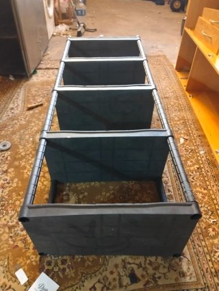 Estantería modular negra 4 niveles