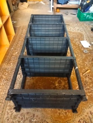 Estantería modular negra 4 niveles