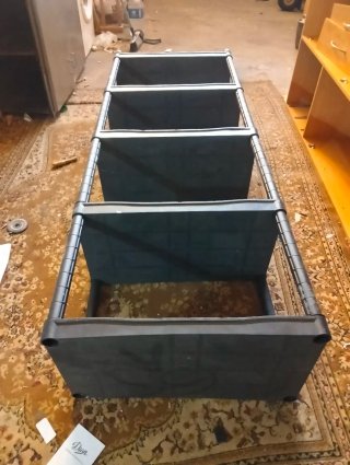 Estantería modular negra 4 niveles