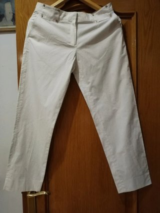 Pantalón CH Carolina Herrera Blanco Talla S