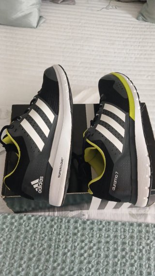 Adidas Duramo 7 Preto/Amarelo Tamanho 44