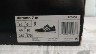 Adidas Duramo 7 Preto/Amarelo Tamanho 44