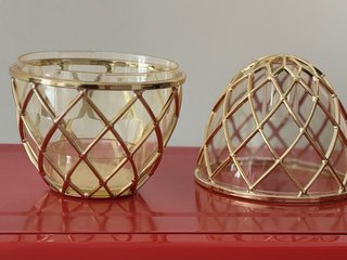Huevo decorativo dorado