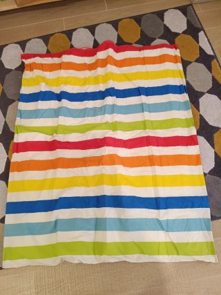 Nórdico y funda cuna rayas colores