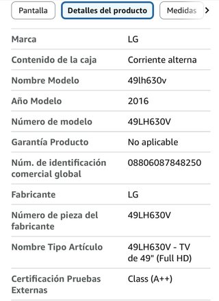 TV LED 49” LG 49LH630V Negra y Plateada